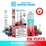 Aura Bar 10000 Disposable Vape By Crystal Prime - Pack of 5 - Blue Razz Cherry