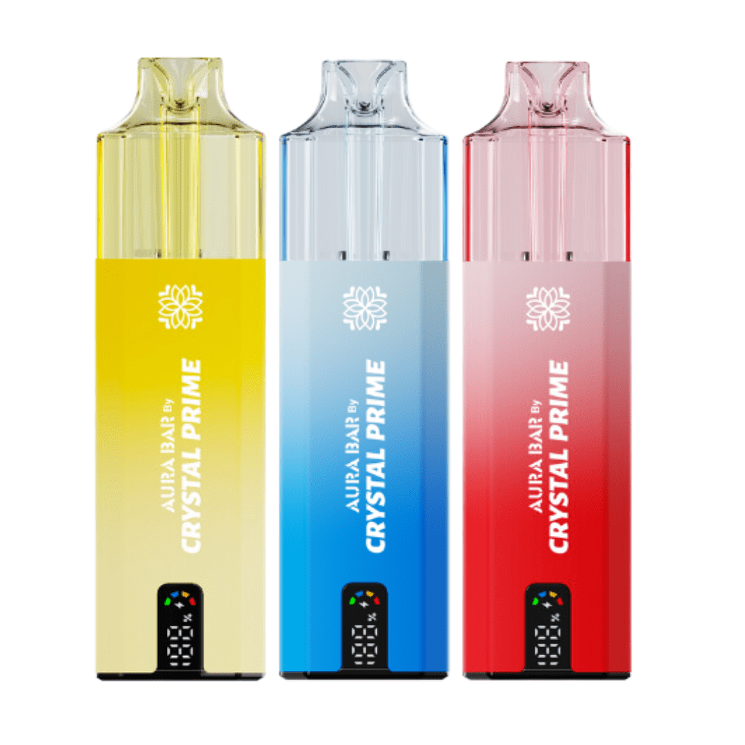 Aura Bar 10000 Disposable Vape By Crystal Prime - Pack of 5 - Blue Razz Gummy Bear