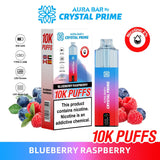 Aura Bar 10000 Disposable Vape By Crystal Prime - Pack of 5 - Blueberry Raspberry