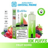 Aura Bar 10000 Disposable Vape By Crystal Prime - Pack of 5 - Fruit Bomb