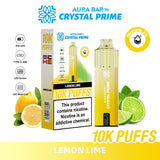 Aura Bar 10000 Disposable Vape By Crystal Prime - Pack of 5 - Lemon Lime