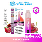 Aura Bar 10000 Disposable Vape By Crystal Prime - Pack of 5 - Plum Cherry