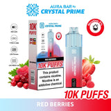 Aura Bar 10000 Disposable Vape By Crystal Prime - Pack of 5 - Red Berries