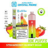 Aura Bar 10000 Disposable Vape By Crystal Prime - Pack of 5 - Strawberry Gummy Bear