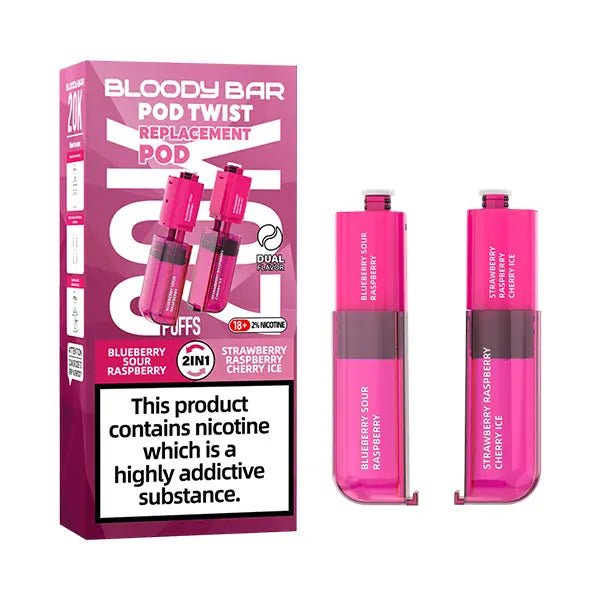 Bloody Bar Ultra Twist 20K Prefilled Pods Box of 5 - Blue Sour Raspberry/Blueberry Bubblegum