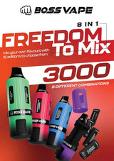 Boss Vape 3000 Prefilled Vape Box of 5 | 8 in 1 Edition - Berry Edition
