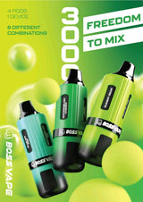 Boss Vape 3000 Prefilled Vape Box of 5 | 8 in 1 Edition - Berry Edition
