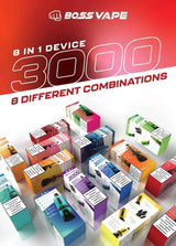 Boss Vape 3000 Prefilled Vape Box of 5 | 8 in 1 Edition - Berry Edition