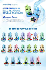 Crystal Pro Switch 30k Prefilled Pod Vape Kit - Pack of 5 - Blueberry Cotton Candy/Raspberry Cotton Candy