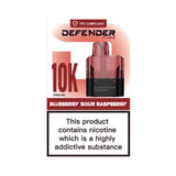 Defender F1 - 10000 Replacement Refill Pods ( Box of 10 ) - Blueberry Sour Raspberry