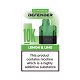 Defender F1 - 10000 Replacement Refill Pods ( Box of 10 ) - Lemon Lime