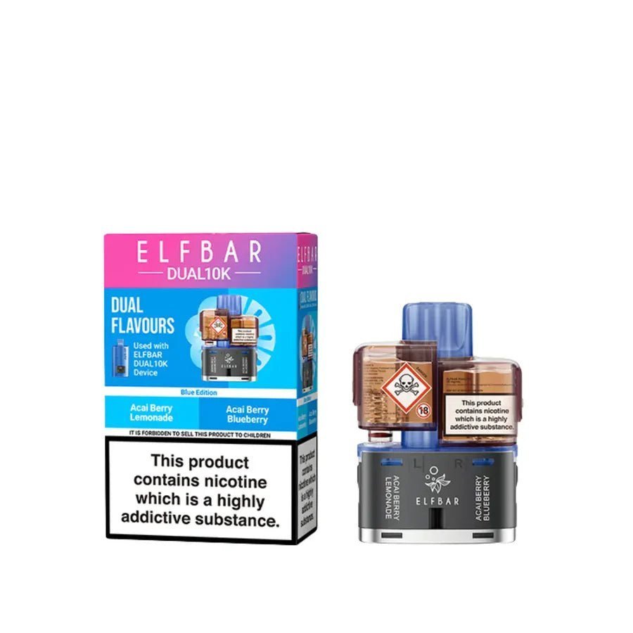 Elf Bar Dual 10K Replacement Pods Box of 5 - Blue Edition