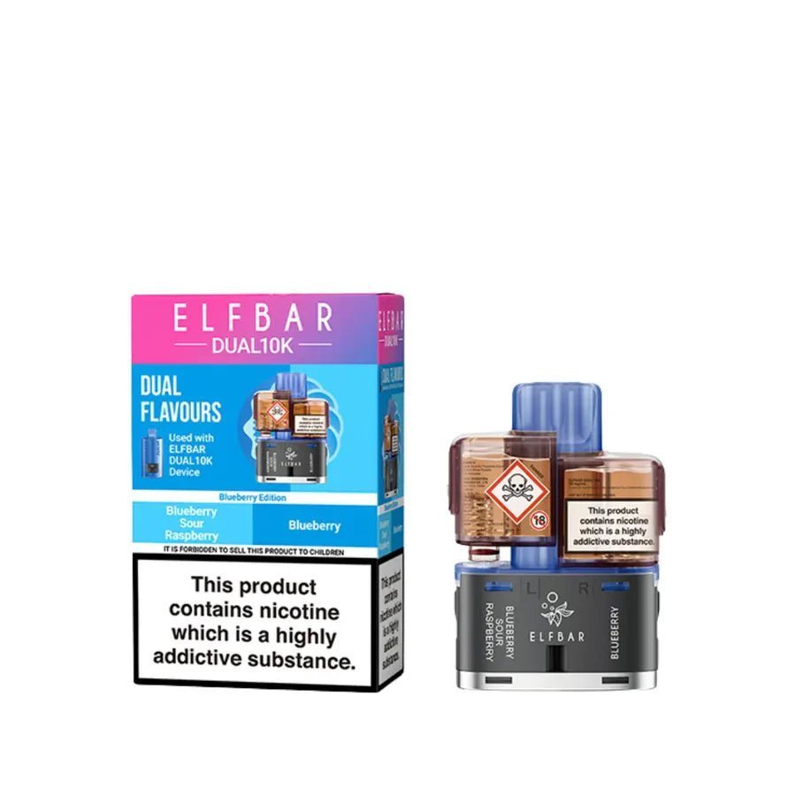 Elf Bar Dual 10K Replacement Pods Box of 5 - Blueberry Edition