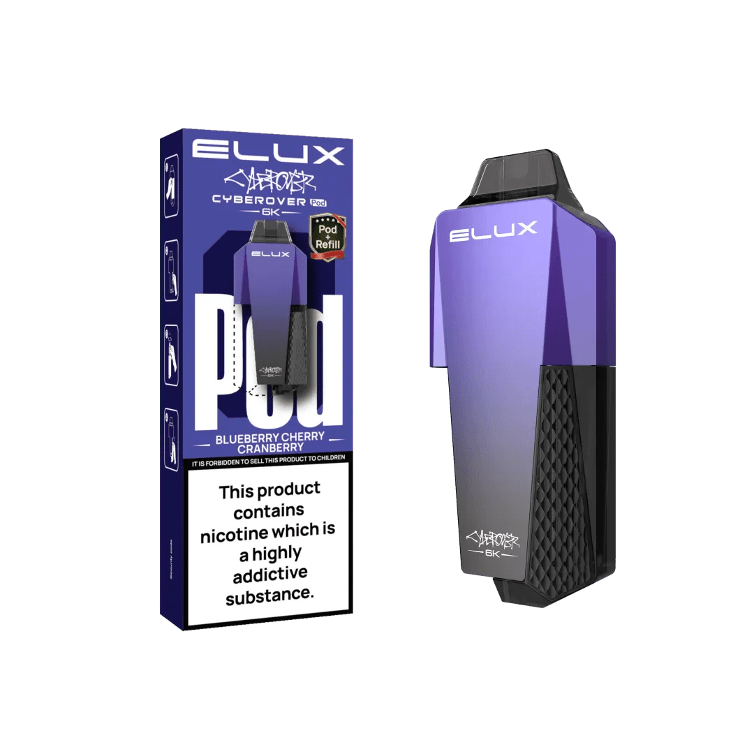 Elux Cyberover 6000 Replacement Pods - Box of 5 - Blueberry Cherry Cranberry