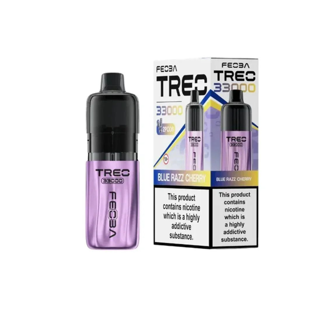 Feoba Treo 33k Prefilled Pod Vape Kit Box of 5 - Blue Razz Cherry