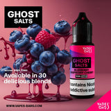 GHOST 3500 Nic Salts 10ml - Box of 10 - Blueberry Cherry Cranberry