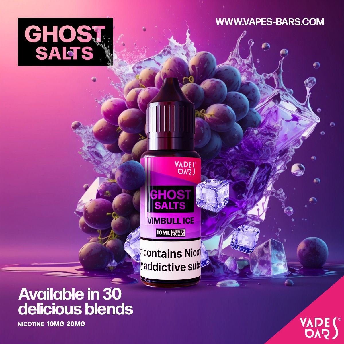 GHOST 3500 Nic Salts 10ml - Box of 10 - Vimbull Ice