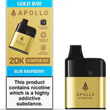 Gold Bar Apollo 20K Prefilled Pod Kit - Pack of 5 - Blue Raspberry