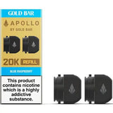 Gold Bar Apollo 20K Replacement Prefilled Pods - Blue Raspberry
