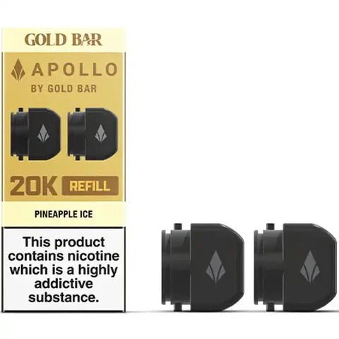 Gold Bar Apollo 20K Replacement Prefilled Pods - Pineapple Ice