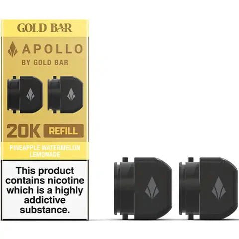 Gold Bar Apollo 20K Replacement Prefilled Pods - Pineapple Watermelon