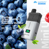 Hayati Mini Ultra 1500 Disposable Vape - Box of 5 - Blueberry Straw' Menthol / Blueberry Raspberry Menthol