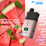 Hayati Mini Ultra 1500 Disposable Vape - Box of 5 - Fruit Bomb / Straw' Watermelon B' Gum