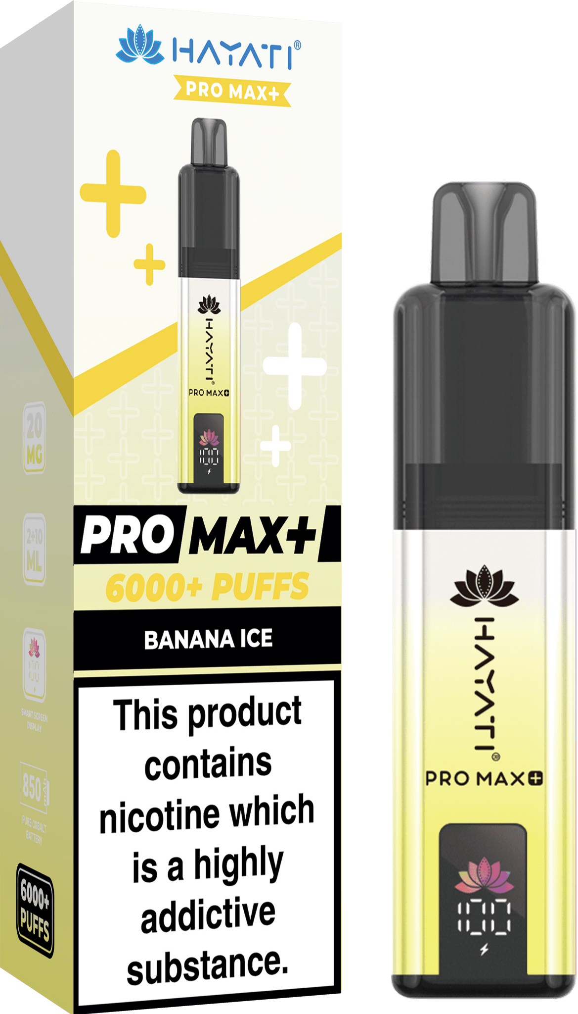 Hayati Pro Max+ 6000 Vape Kit - Box of 5 - Banana Ice