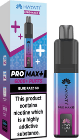 Hayati Pro Max+ 6000 Vape Kit - Box of 5 - Blue Razz GB