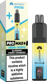 Hayati Pro Max+ 6000 Vape Kit - Box of 5 - Blueberry Cherry Cranberry