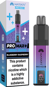 Hayati Pro Max+ 6000 Vape Kit - Box of 5 - Blueberry Raspberry
