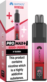 Hayati Pro Max+ 6000 Vape Kit - Box of 5 - H' Bubba