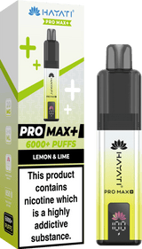 Hayati Pro Max+ 6000 Vape Kit - Box of 5 - Lemon & Lime