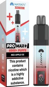 Hayati Pro Max+ 6000 Vape Kit - Box of 5 - Red Apple Ice