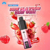 Hayati Pro Max+ 6000 Vape Kit - Box of 5 - Strawberry Raspberry Cherry *New*