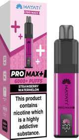 Hayati Pro Max+ 6000 Vape Kit - Box of 5 - Strawberry Watermelon