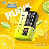 Hayati Rubik 7000 Puffs Prefilled Pod Vape Kit - Pack of 5 - Lemon Lime