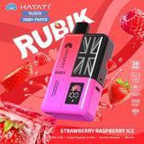 Hayati Rubik 7000 Puffs Prefilled Pod Vape Kit - Pack of 5 - Strawberry Raspberry Ice