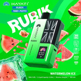 Hayati Rubik 7000 Puffs Prefilled Pod Vape Kit - Pack of 5 - Watermelon Ice