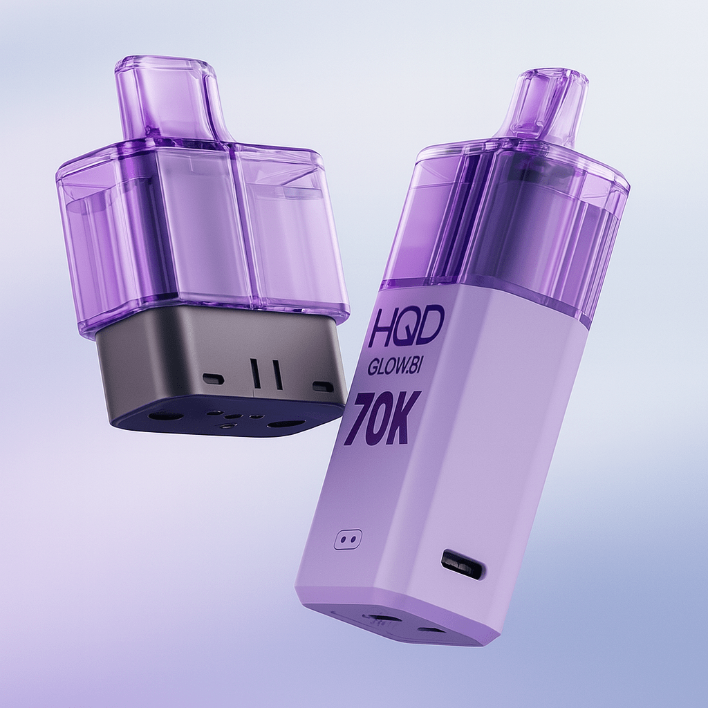 HQD Glow Air 70K Prefilled Pod Vape Kit Box of 5 - Kiwi Passionfruit Guava + Strawberry Kiwi