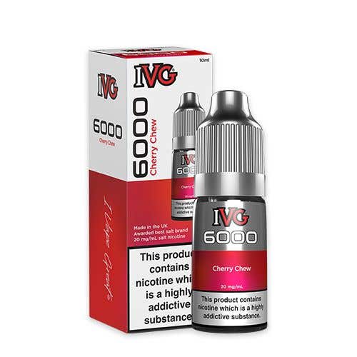 IVG 6000 Nic Salt 10ml Bottle Box of 10 - Cherry Chew