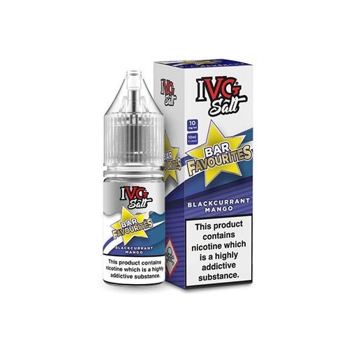 IVG Nic Salt Bar Favourite 10ml E Liquid - Pack Of 10 - Blackcurrant Mango