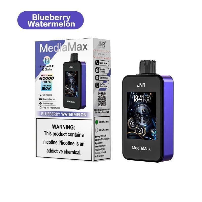 JNR Media Max 40k Prefilled Vape Pack of 5 - Blueberry Watermelon
