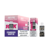 Juicy Pod Novamax 10k Replacement Pods - 10 pack - Strawberry Grape BG