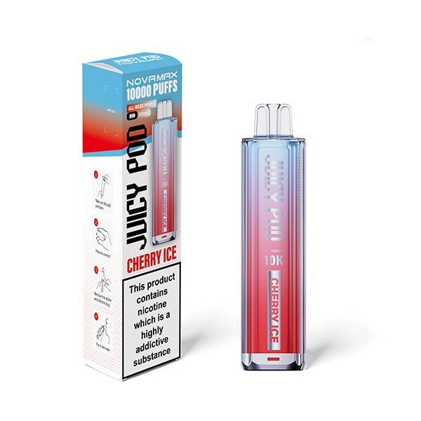 Juicy Pod Novamax 10k Vape Kit Pack of 5 - Cherry Ice