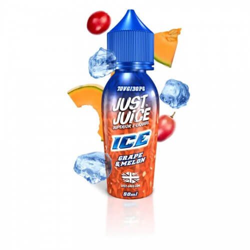 Just Juice Ice Range 50ml Shortfill E - liquids - Grape and Melon