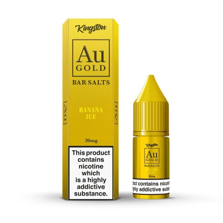 Kingston Au Gold Bar Salts 10ml E - liquids - Box of 10 - Banana Ice