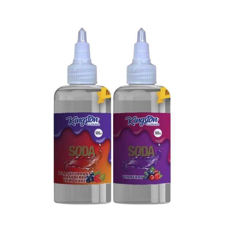 Kingston E - liquids Soda 500ml Shortfill - Blackcurrant Rasberry Lemonade Soda