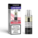 Lost Mary x Hawcos Pro Max 7000 Replacement Pods Pack of 5 - Strawberry Raspberry Cherry Ice