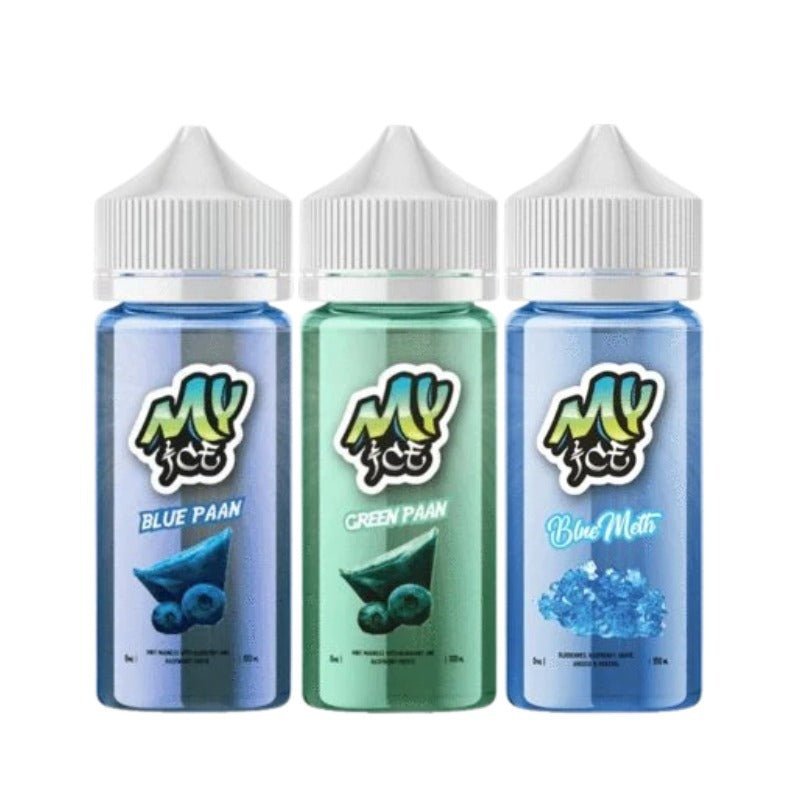 My E - Liquids Ice 100ML Shortfill - Blue Paan